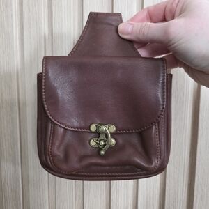 KT Leather Designs Karen Taber Custom Made Belt Bag Renassance Fair Purse Brown